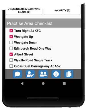 Screenshot showing checklist